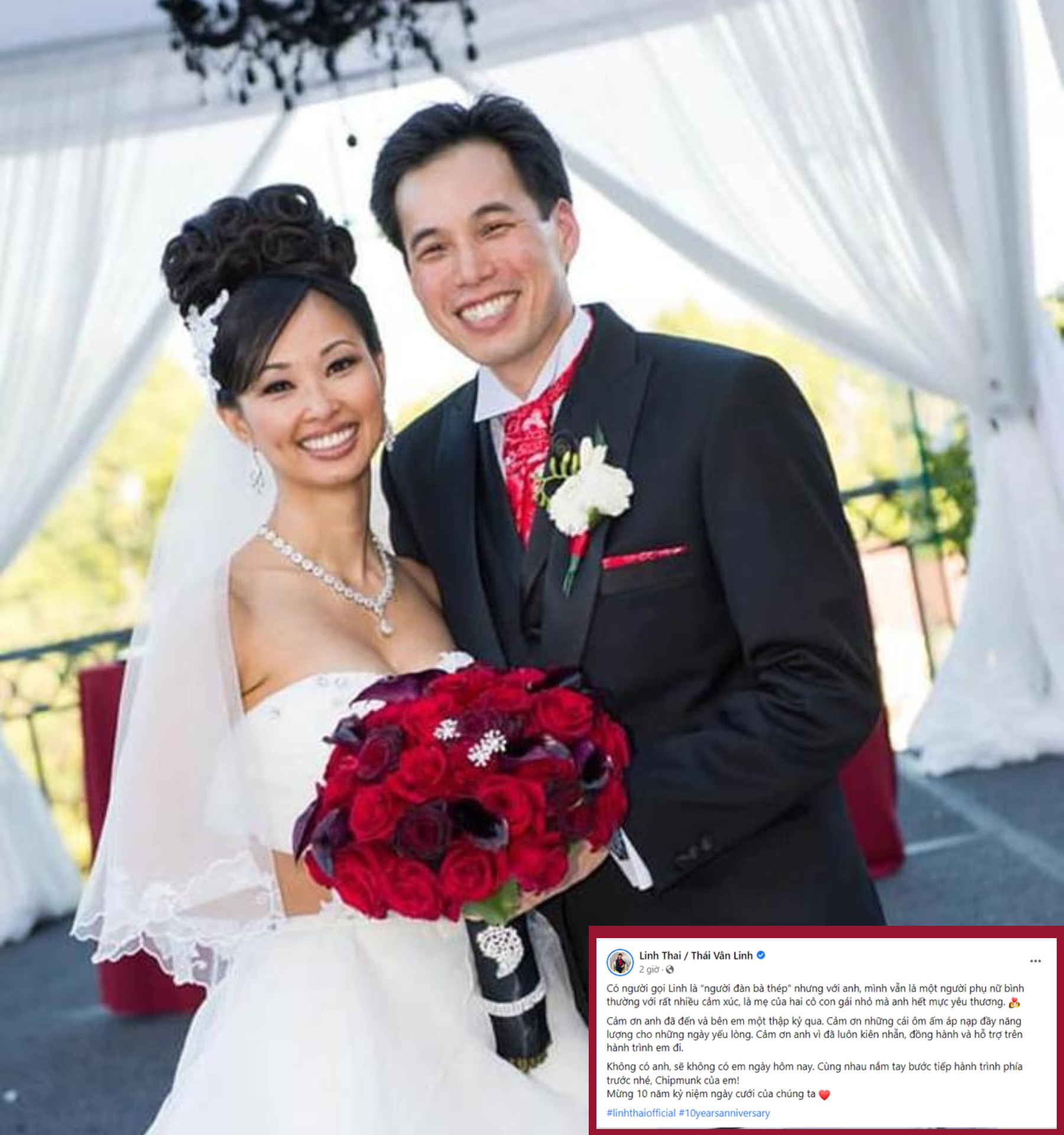 Shark Linh khoe ảnh thuở mới kết hôn, viết tâm tình ngọt ngào nhân kỉ niệm 10 năm ngày cưới - Ảnh 1